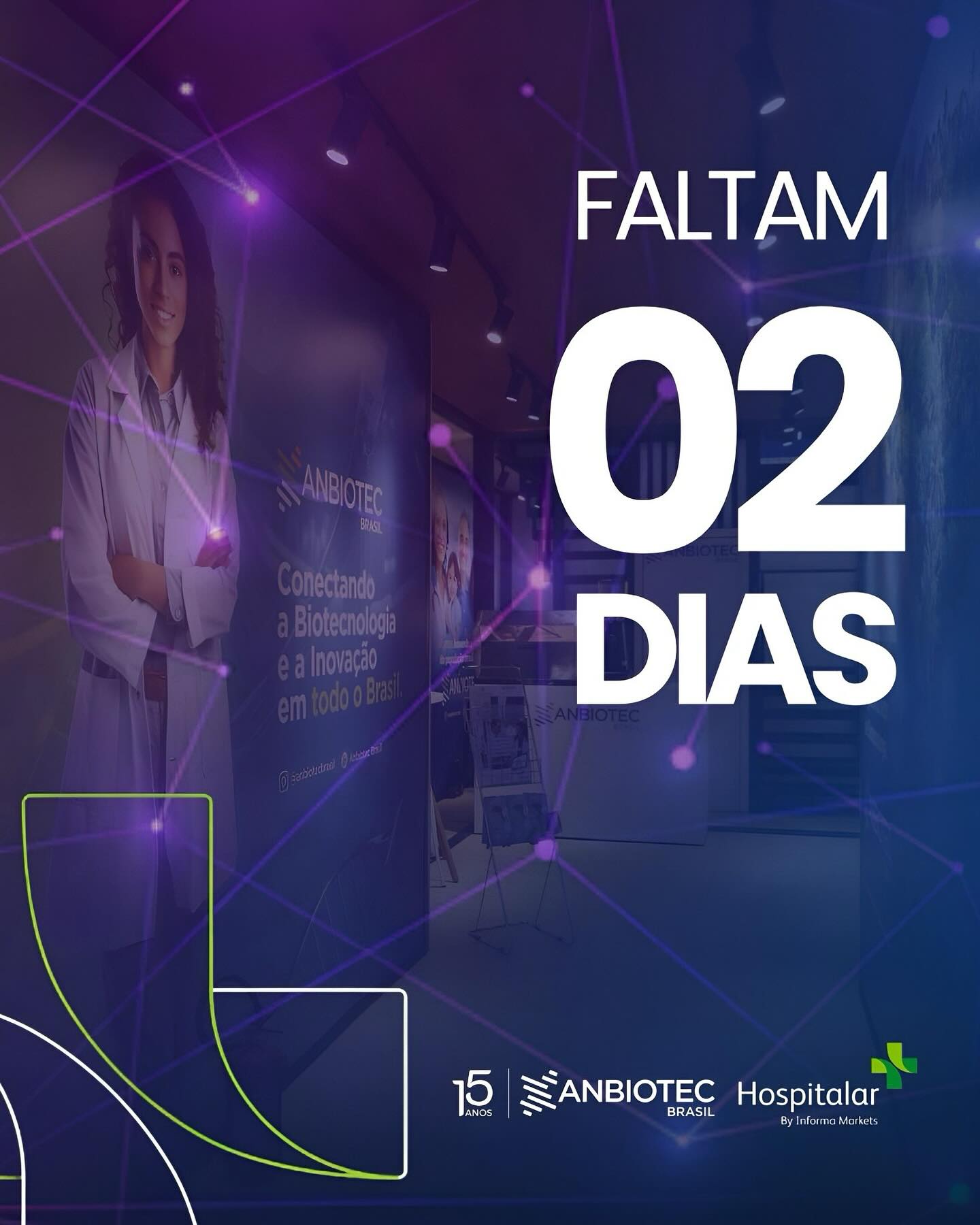 Só quem já viveu sabe! Faltam 2 dias para a participação da ANBIOTEC Brasil na maior feira e congresso em saúde da América Latina! De 20 a 23 de maio, acontece a 30ª edição da Hospitalar.
O evento é uma realização da @hospitalaroficial e @informamarketslatam com o apoio da @anbiotecbrasil.
#Hospitalar2025 #ANBIOTEC15Anos #ContagemRegressiva #Biotecnologia #CiênciasDaVida #Saúde #Inovação #Tecnologia #SãoPauloExpo