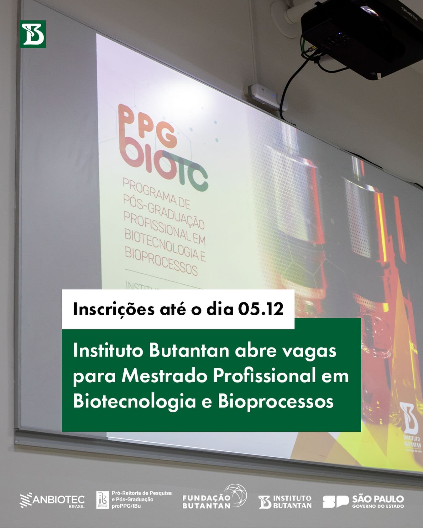 📣 ANÚNCIO ANBIOTEC E BUTANTAN: Oportunidade para profissionais e empresas do setor de Biotecnologia! 🚀
A ANBIOTEC Brasil tem orgulho em apoiar e divulgar a abertura das inscrições para o Mestrado Profissional em Biotecnologia e Bioprocessos do Instituto Butantan, com ingresso no 1º semestre de 2026.
O programa, totalmente gratuito, foi criado para conectar a expertise científica do Butantan às demandas reais da indústria, permitindo que profissionais desenvolvam projetos aplicados tanto no parque tecnológico do Instituto quanto em suas próprias empresas.
🎯 Destaques do Mestrado:
• Curso gratuito (sem mensalidade ou taxa);
• Aulas quinzenais (sexta à noite e sábado);
• Duração de até 36 meses;
• Projeto desenvolvido em parceria com pesquisadores do Butantan;
• Foco em desafios do mercado de produtos biológicos e bioindústria.
📅 Inscrições: 08/10/2025 a 05/12/2025
📩 Envio da documentação: mpbio@butantan.gov.br
Este mestrado é uma oportunidade valiosa para fortalecer capacidades técnicas, ampliar a inovação nas empresas e aproximar o setor produtivo de um dos principais centros de pesquisa do país.
A ANBIOTEC reforça seu compromisso em fomentar conexões estratégicas que impulsionam a biotecnologia e as ciências da vida no Brasil.
🔬 Vamos juntos fortalecer o ecossistema nacional de inovação!
#somosanbiotecbrasil #somosbutantan #mestradoembiotecnologia