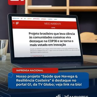 O projeto “Saúde que Navega & Resiliência Costeira”, apresentado pela ANBIOTEC Brasil na @cop30nobrasil, repercutiu no portal G1 da @tvglobo.
A matéria ressalta a relevância da iniciativa — reconhecida entre as 30 soluções mais inovadoras do país para enfrentar os desafios climáticos e vencedora do 1º lugar em votação popular no eixo de inovação.
Desenvolvido em parceria com a @confapesca e apoiado por lideranças indígenas, pesquisadores e empresas do setor de Biotecnologia, o projeto leva ciência, tecnologia nacional e cuidado em saúde para comunidades pesqueiras, ribeirinhas, quilombolas e povos originários, reforçando o compromisso da @anbiotecbrasil com inovação, impacto socioambiental e inclusão.
A ANBIOTEC agradece às empresas associadas e iniciativas parceiras que contribuíram com tecnologia, insumos e conhecimento para fortalecer essa entrega — @biocelltisbiotecnologia, @polisasaude, @bioi9biotec, @prospersea.seaweed, @nanonib, @bioclinglobal, @labgrio, Detectacyn, além do @projetohamy e da Maki Planet Systems, liderado por @marcelopataxo.
#ANBIOTEC15Anos #TVGlobo #Imprensa #Biotecnologia #Saúde #Ciência #COP30 #Pescadores #PovosOriginários #Ribeirinhos
