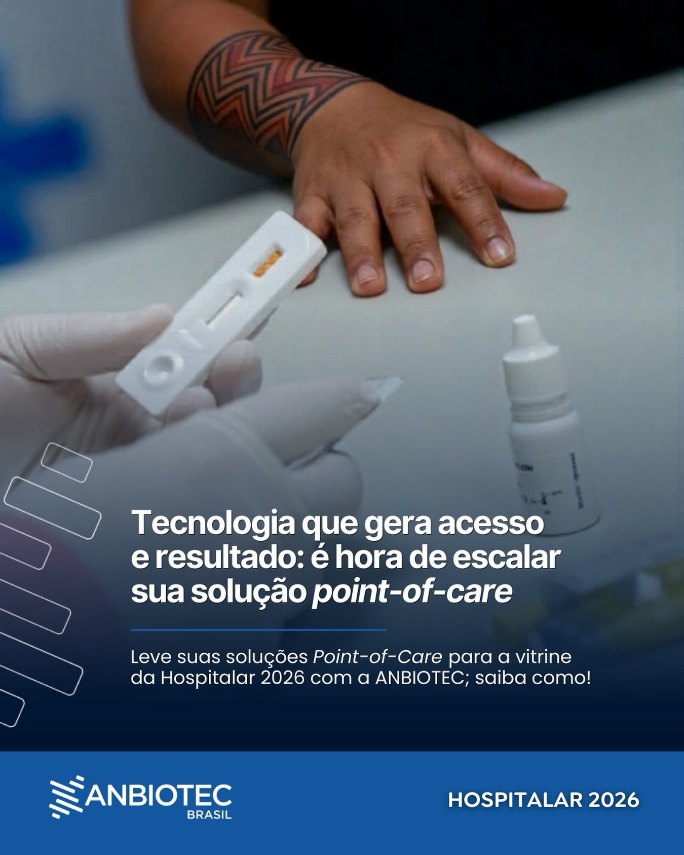 Estamos nos aproximando da @hospitalaroficial 2026. É hora de você mostrar como as suas soluções Point-of-Care podem resolver gargalos do mercado e ampliar o acesso à saúde em todo o Brasil. 

Através da Ilha ANBIOTEC, sua empresa apresenta tecnologias prontas para implementação direta. Obtendo um ou mais stands em nossa ilha você pode oferecer demonstração de impacto dos seus produtos, exibir vídeos institucionais, realizar reuniões e palestrar em um evento exclusivo com foco em Biotecnologia 

Participe de um ecossistema que reduz custos operacionais e potencializa a força da sua marca, com um custo-benefício excelente. Teremos stands com metragem a partir de 6 m². 

Fale com o nosso time de vendas:
parcerias@anbiotec.org.br

#Biotecnologia #Saúde #Hospitalar2026 #ANBIOTEC