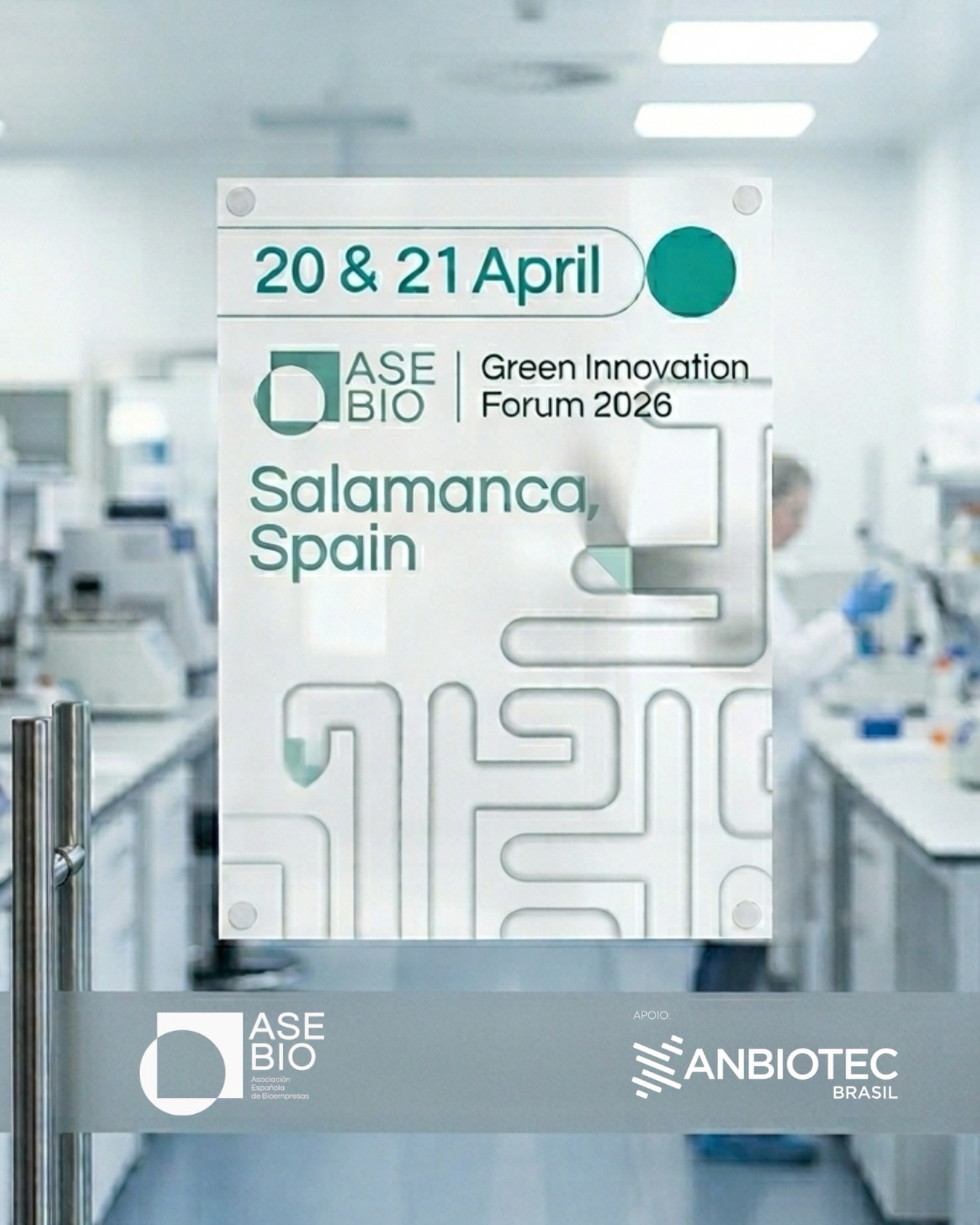 AGENDA INTERNACIONAL 🇪🇸🇧🇷 | A cidade de Salamanca, na Espanha receberá a Green Innovation Forum 2026, nos dias 20 e 21 de abril para debater o papel da biotecnologia na transição para uma economia mais sustentável. O evento reunirá empresas, pesquisadores, investidores, instituições e especialistas. A ANBIOTEC Brasil, inclusive é parceira do evento e estará presente nesta edição. 

Durante a programação, o Green Innovation Forum 2026 terá espaço fundamental para partnering e networking entre empresas e entidades relacionadas do setor. As inscrições estão abertas e conduzidas pela Associação Espanhola de Empresas de Biotecnologia (Asebio).

🔗 Inscrições: https://green.asebioevents.com/registration/ (acesse na Bio)

@asebio 
@aytosalamanca 
@salamanca_tech 

#GreenInnovationForum