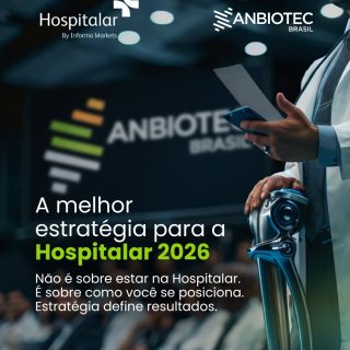 Grandes resultados não acontecem por acaso.
Eles são construídos com estratégia.

A Hospitalar 2026 não é apenas uma oportunidade de presença.
É um ambiente onde cada escolha define o impacto da sua marca.

Onde você estará.
Com quem irá se conectar.
Como sua empresa será percebida.

Tudo comunica. Tudo gera resultado.

Enquanto muitos participam, poucos se posicionam.
E são esses poucos que transformam conexões em negócios, visibilidade em autoridade e presença em crescimento real.

É exatamente aqui que a ANBIOTEC atua.

Estruturando sua participação.
Ampliando seu alcance.
Conectando sua empresa às oportunidades certas.

Porque, no final, não é sobre estar na feira.
É sobre sair dela maior do que entrou.

Hospitalar 2026.
Estratégia não é diferencial. É decisão.

#Anbiotec #Biotecnologia #Hospitalar2026