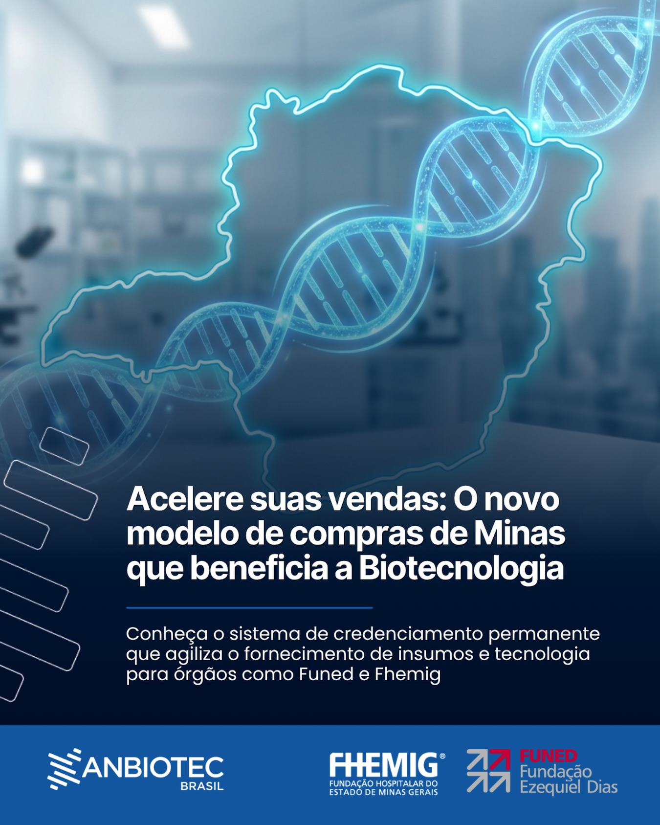 A ANBIOTEC traz uma novidade estratégica para fortalecer nossas Associadas no mercado mineiro.

O Governo de Minas Gerais lançou o novo Marketplace de Compras Públicas, uma modelagem que reduz a burocracia e acelera o acesso a editais. Com a nova Lei de Licitações (14.133/2021), o processo ganha agilidade, garantindo preços atualizados e menos custos internos.

🔍 O que muda para você?
✅ Agilidade: Redução drástica no tempo médio de conclusão de pregões.
✅ Cadastro contínuo: Editais de credenciamento permanentes.
✅ Oportunidade: Previsão de novos editais até julho de 2026 para reagentes, anticorpos e muito mais.
As empresas de biotecnologia agora têm um caminho mais direto para vender para órgãos como a Funed e Fhemig.

🔗 Quer saber como participar? Entre em contato pelo e-mail: credenciamento.marketplace@fhemig.mg.gov.br

#ANBIOTEC #Biotecnologia #MarketplaceMG #Inovação