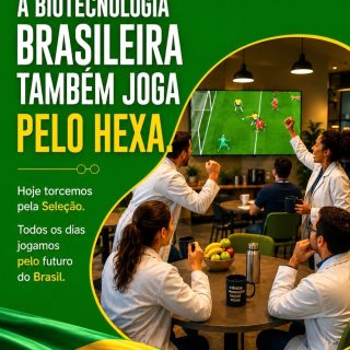 Hoje, milhões de brasileiros estarão unidos por uma mesma paixão: torcer pelo Brasil. 🇧🇷
Assim como a nossa Seleção entra em campo em busca de mais uma conquista histórica, a biotecnologia brasileira trabalha todos os dias para levar o país ainda mais longe, desenvolvendo soluções que impulsionam a saúde, a agricultura, a sustentabilidade e a inovação.
A ANBIOTEC Brasil acredita no talento brasileiro dentro e fora dos gramados. Que não faltem raça, criatividade e espírito de equipe para a Seleção e para todos aqueles que constroem, diariamente, o futuro da ciência e da biotecnologia no país. Vamos juntos! 💚💛
