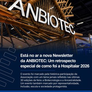 Em nossa 16ª presença consecutiva no maior evento de saúde das Américas, conectamos biotecnologia, ancestralidade, sustentabilidade e acesso à saúde em uma proposta inédita que emocionou, inspirou e repercutiu na imprensa nacional.

Oca de bambu premiada. Cortejo que parou a feira. Arena de conteúdo com 5 horas de debate. Embaixador dos Povos Indígenas oficializado. Integração ao CNSaúde Mulher. E muito mais. Todas as reportagens completas sobre nossa participação histórica estão disponíveis no nosso portal. Acesse anbiotec.org.br e confira tudo em “Últimas Notícias”.

#ANBIOTECBrasil #Hospitalar2026 #Biotecnologia #Ancestralidade #Inovação SaúdeBrasileira Associativismo