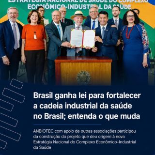A sanção, pelo @govbr , da lei que institui a Estratégia Nacional do Complexo Econômico-Industrial da Saúde representa um importante avanço para o fortalecimento da inovação e da produção nacional em #saúde. A ANBIOTEC, em conjunto com outras associações, participou ativamente da construção desse projeto, contribuindo para o diálogo e o aprimoramento da proposta que agora se torna uma política permanente de Estado.
A nova legislação altera a Lei de Licitações e a Lei Orgânica da Saúde com o objetivo de reduzir a dependência brasileira de importações no setor, fortalecendo a capacidade nacional de pesquisa, desenvolvimento, inovação e produção de medicamentos, vacinas, dispositivos médicos e outras tecnologias estratégicas para o Sistema Único de Saúde (SUS).
Entre os principais mecanismos que passam a ter caráter permanente estão as Parcerias para o Desenvolvimento Produtivo (PDPs), o Programa de Desenvolvimento e Inovação Local e as Encomendas Tecnológicas. Esses instrumentos estimulam a transferência de tecnologia, a inovação, a ampliação da produção nacional e o desenvolvimento de soluções estratégicas para atender às demandas do #SUS.
A lei também estabelece critérios para o credenciamento de Empresas Estratégicas de Saúde e para a definição de Produtos Estratégicos para a Saúde, criando um ambiente mais favorável à inovação, ao fortalecimento da #indústrianacional e à ampliação do acesso da população brasileira a tecnologias essenciais.
A #ANBIOTEC celebra esse importante marco e reafirma seu compromisso de contribuir para a construção de políticas públicas que fortaleçam o ecossistema de inovação, promovam o desenvolvimento tecnológico e ampliem a competitividade da indústria nacional em benefício da #saúdepública brasileira.